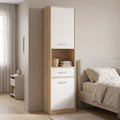Στήλη Letto σε oak - λευκό ματ απόχρωση 50,2x34,3x195εκ