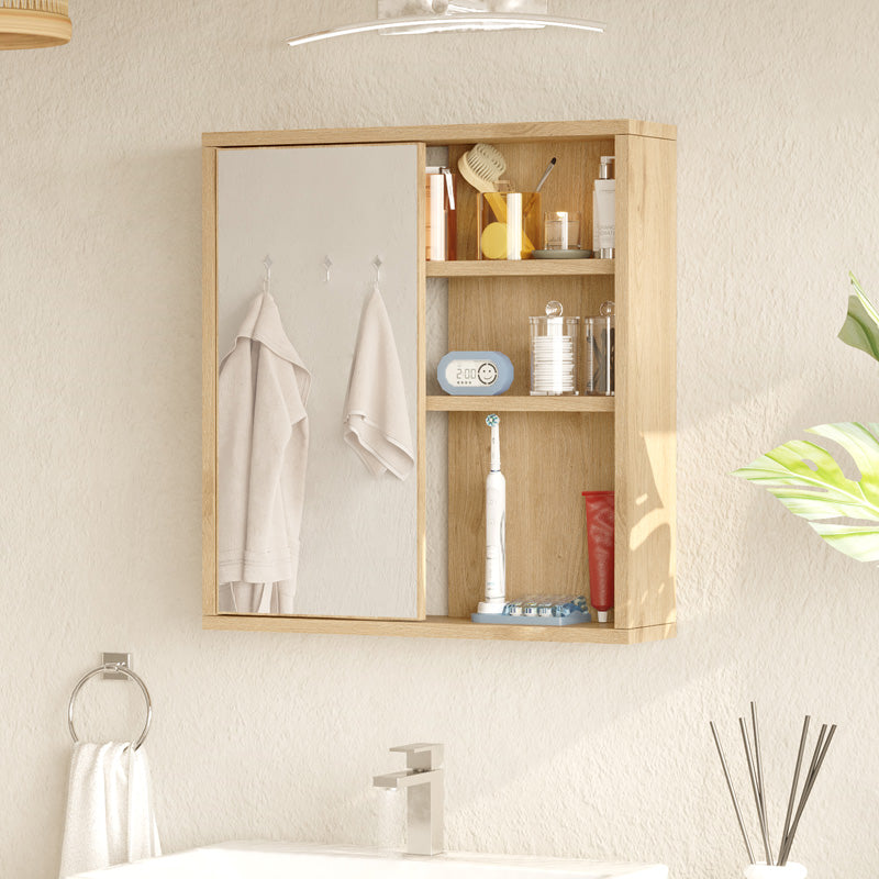 Ντουλάπι μπάνιου Bagno με καθρέπτη oak 60x14.5x63.6εκ