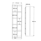 Βιβλιοθήκη Oteca 10θέσεων oak 51.1x25.4x180εκ