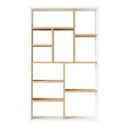 Βιβλιοθήκη Boteca 10θέσεων σε oak-λευκή απόχρωση 75x22x123.6εκ