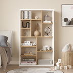 Βιβλιοθήκη Boteca 10θέσεων σε oak-λευκή απόχρωση 75x22x123.6εκ