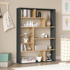 Βιβλιοθήκη Decora σε φυσική-ανθρακί απόχρωση 90x22x123.6εκ