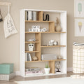 Βιβλιοθήκη Decora σε oak-λευκό απόχρωση 90x22x123.6εκ