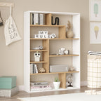 Βιβλιοθήκη Decora σε oak-λευκό απόχρωση 90x22x123.6εκ