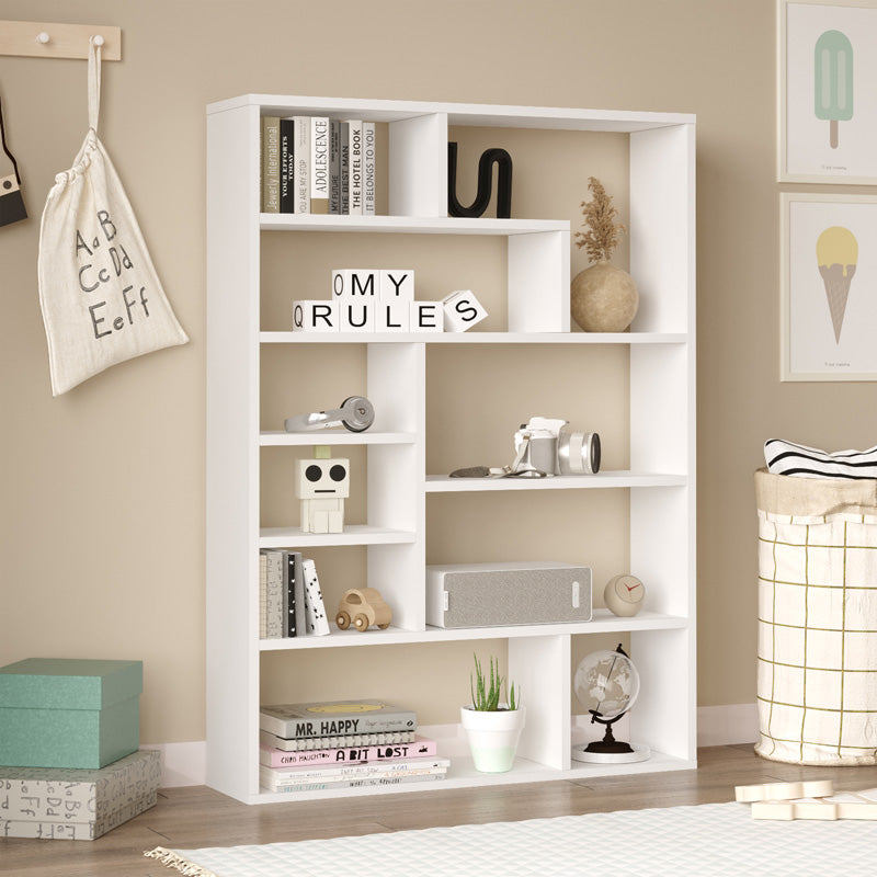 Βιβλιοθήκη Decora σε λευκη απόχρωση 90x22x123.6εκ