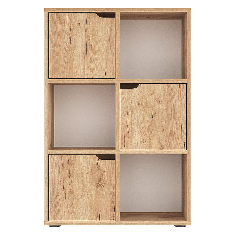 Βιβλιοθήκη Bookel μελαμίνης σε oak απόχρωση 59.5x27.5x89εκ