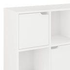Βιβλιοθήκη Bookel σε λευκή απόχρωση 88.5x27.5x89.3εκ