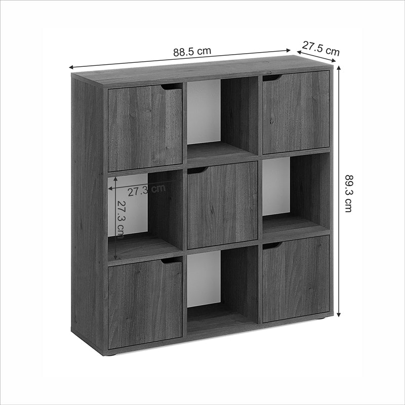 Βιβλιοθήκη Bookel σε λευκή απόχρωση 88.5x27.5x89.3εκ