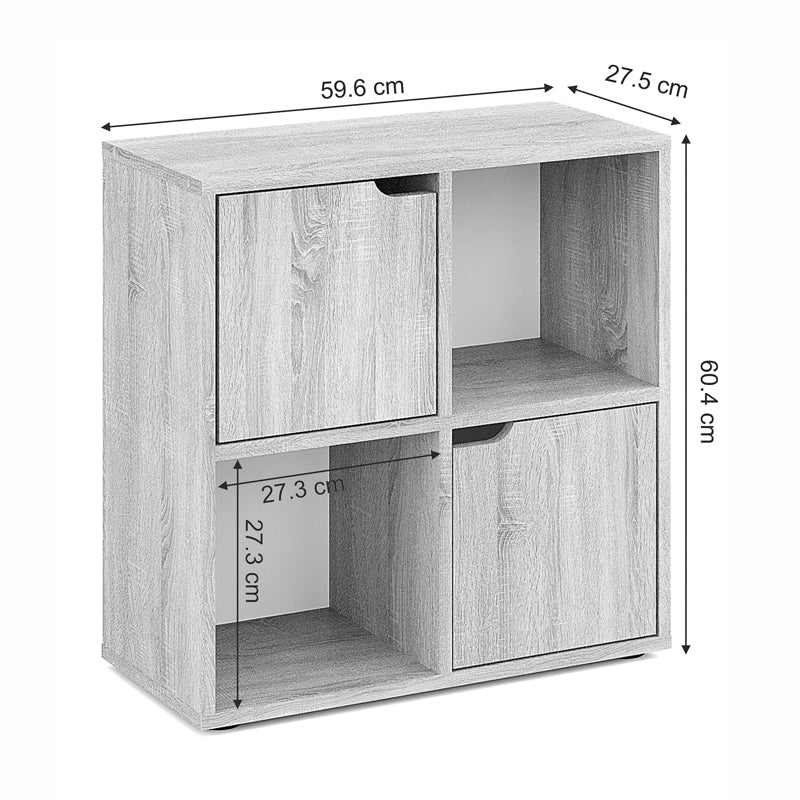 Βιβλιοθήκη Bookel σε λευκή απόχρωση 59.6x27.5x60.4εκ