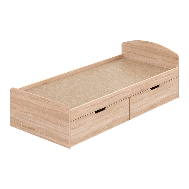Κρεβάτι Regan με συρτάρια σε oak απόχρωση 90x200εκ