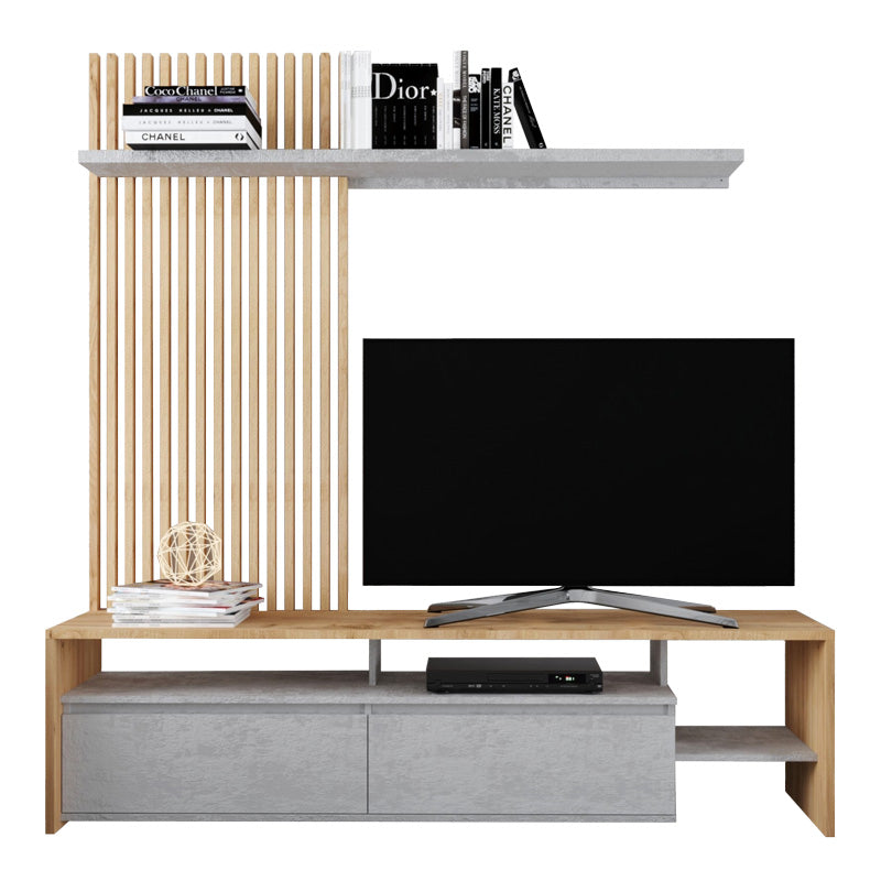 Σύνθετο σαλονιού Neo σε oak-γκρι απόχρωση 190x40x200εκ