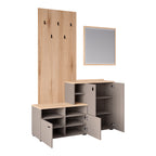 Έπιπλο εισόδου Ebro σε oak-cappuccino απόχρωση 150.3x41.2x204.7εκ