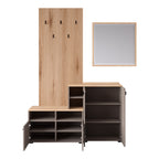 Έπιπλο εισόδου Ebro σε oak-cappuccino απόχρωση 150.3x41.2x204.7εκ