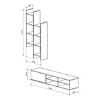 Σύνθετο σαλονιού Sarona oak 150x35x160εκ