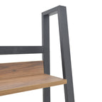 Βιβλιοθήκη Ryder καρυδί-μαύρο 75x36x185εκ