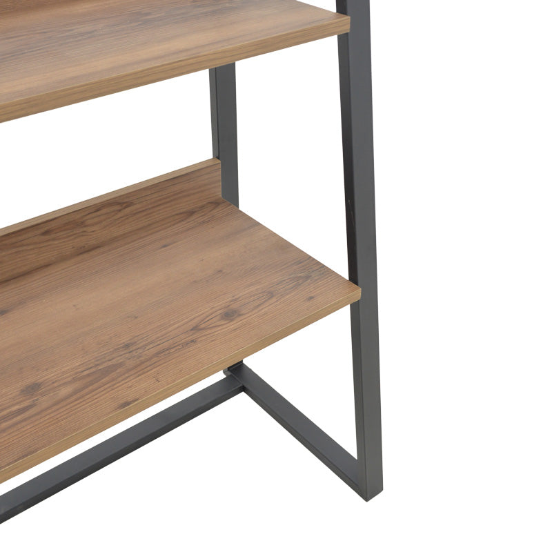 Βιβλιοθήκη Ryder καρυδί-μαύρο 75x36x185εκ