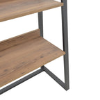 Βιβλιοθήκη Ryder καρυδί-μαύρο 75x36x185εκ