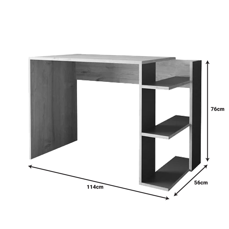 Γραφείο εργασίας Toska σε oak- ανθρακί απόχρωση 114x56x76εκ