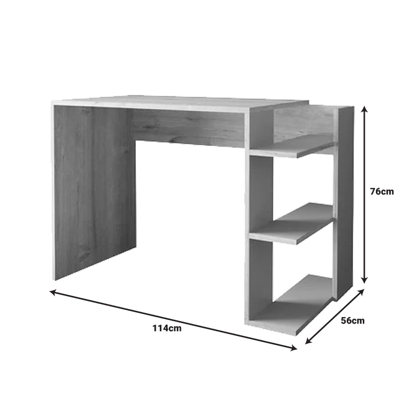 Γραφείο εργασίας Toska σε oak- sandstone απόχρωση 114x56x76εκ