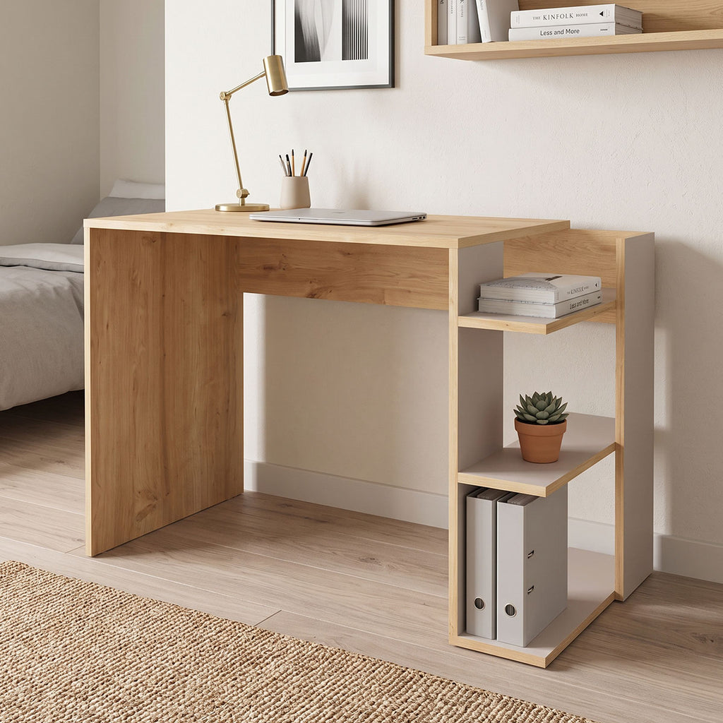 Γραφείο εργασίας Toska σε oak- sandstone απόχρωση 114x56x76εκ
