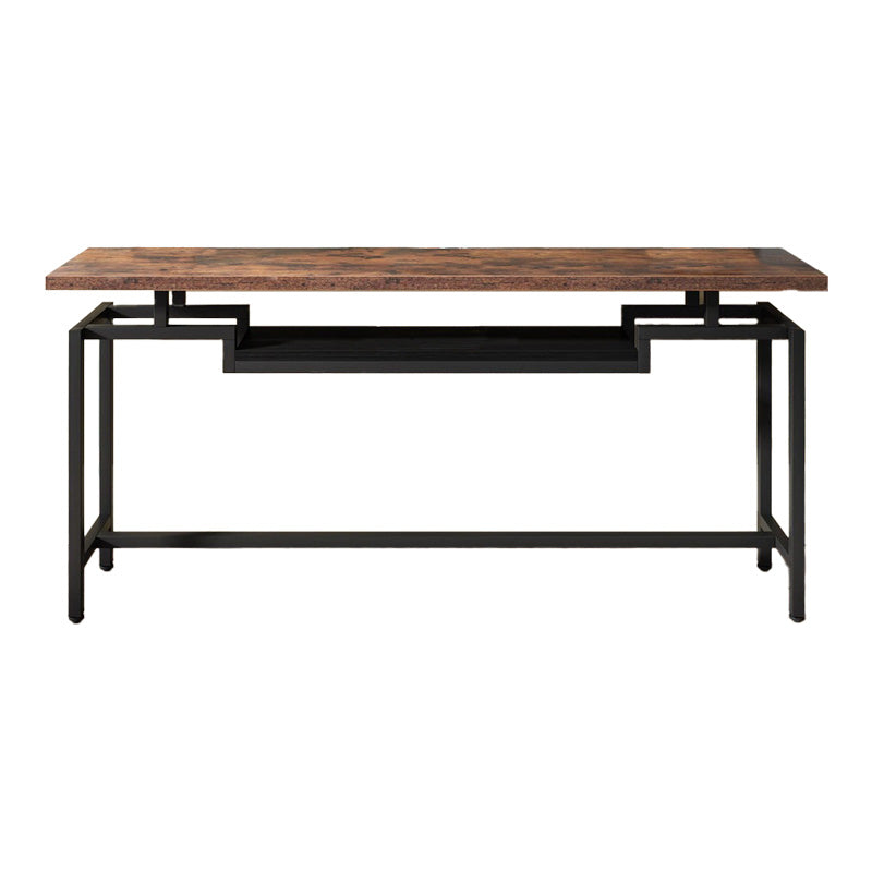 Κονσόλα Onole σε καρυδί - μαύρο μέταλλο 180x35x82εκ