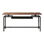 Κονσόλα Onole σε καρυδί - μαύρο μέταλλο 180x35x82εκ