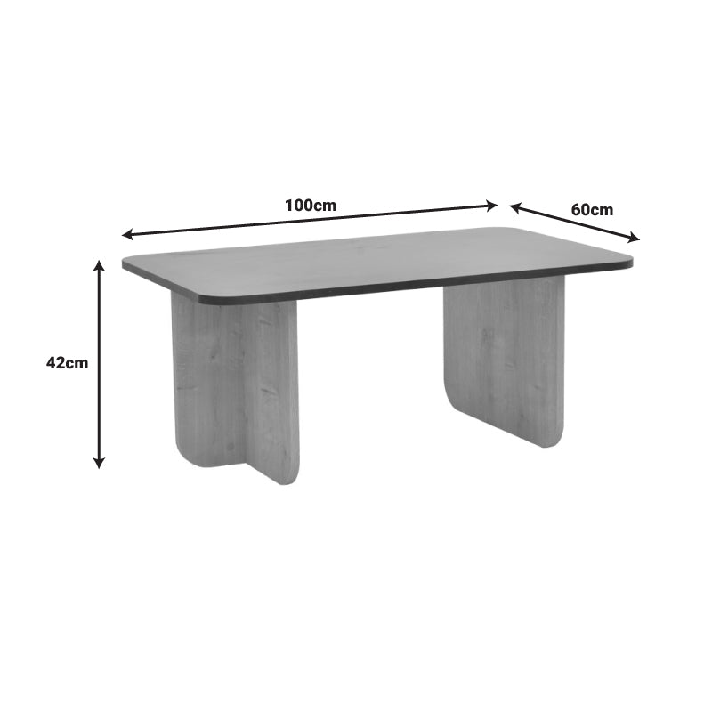 Τραπέζι Bοca σε oak-κεραμιδί απόχρωση 100x60x42εκ