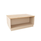 Τραπέζι Monik σε oak-ανοιχτό γκρι απόχρωση 90x56x40εκ