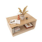 Τραπέζι Monik σε oak-ανοιχτό γκρι απόχρωση 90x56x40εκ