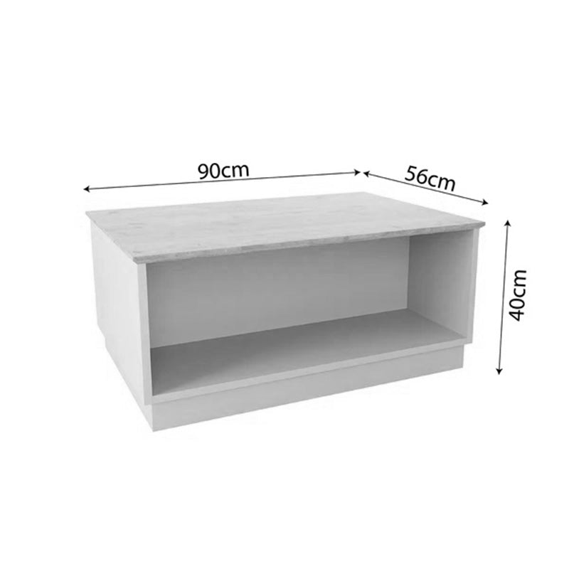 Τραπέζι Monik σε oak-ανοιχτό γκρι απόχρωση 90x56x40εκ
