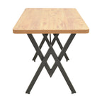 Τραπέζι Vertex oak με μαύρα μεταλλικά πόδια 110x70x72εκ