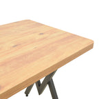 Τραπέζι Vertex oak με μαύρα μεταλλικά πόδια 110x70x72εκ