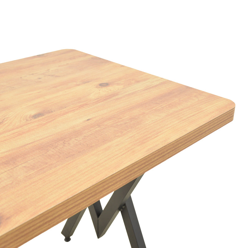 Τραπέζι Vertex oak με μαύρα μεταλλικά πόδια 110x70x72εκ