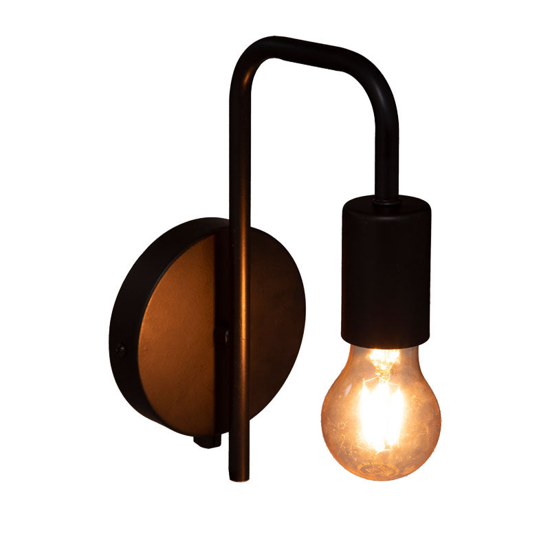 Φωτιστικό τοίχου-απλίκα Zhola E27 40W μαύρο 17x12x25εκ