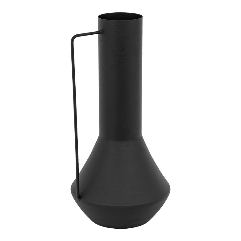 Βάζο Genmary μεταλλικό σε μαύρη απόχρωση Φ17x34.5εκ