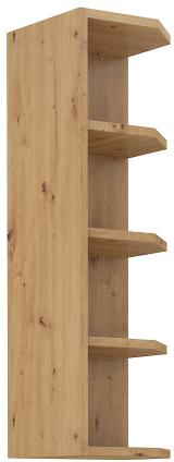 Κρεμαστό ντουλάπι γωνιακό με ράφια Nelor 30 G 90 ZAK -Γκρι σπέσιαλ - Φυσικό