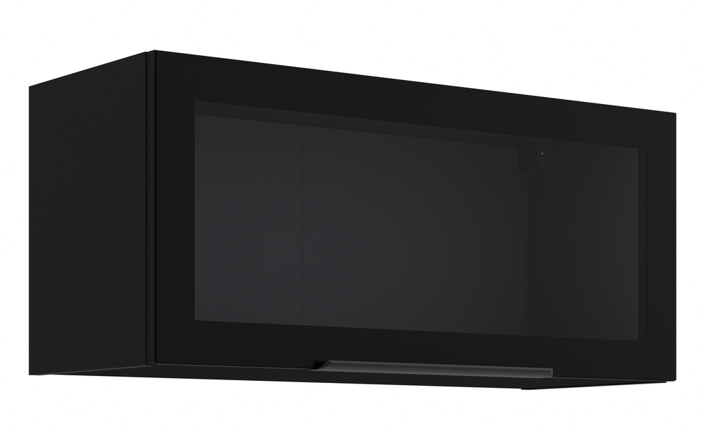Κρεμαστή βιτρίνα Universal 80 GUS 36 MDF 1F-Μαύρο