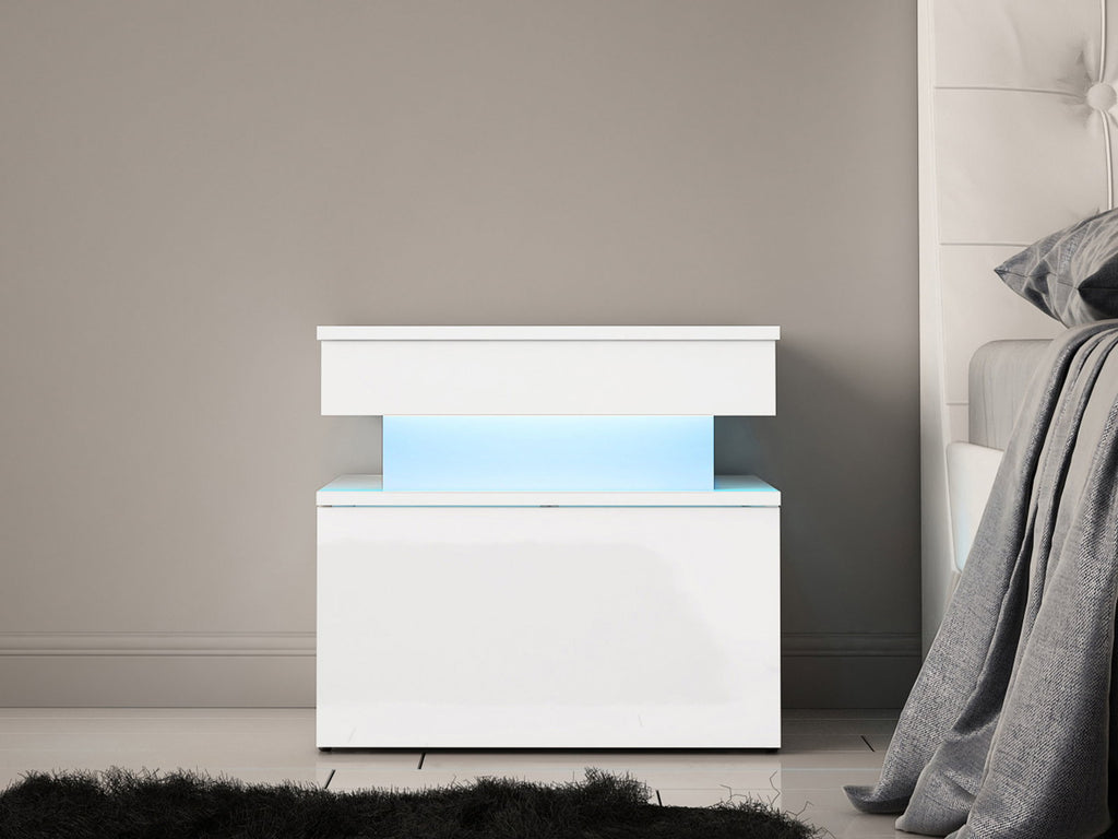 Κομοδίνο Glossa 1S με LED-Leuko Gualistero