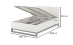Κρεβάτι Halle-Γκρεζ-140 x 200