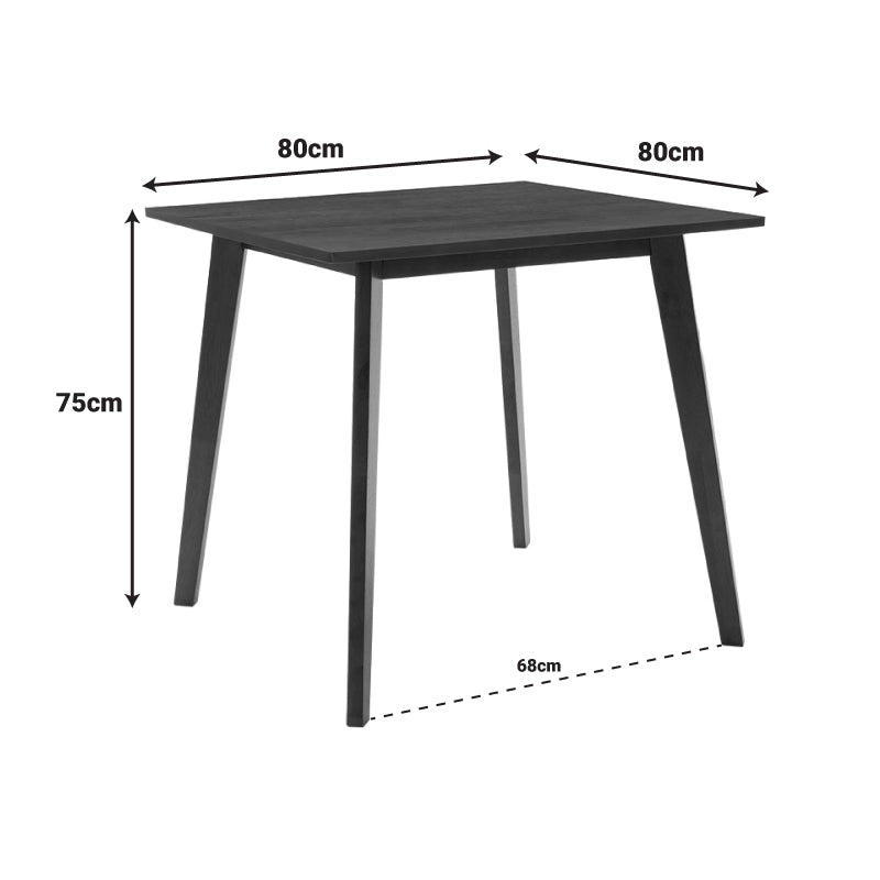 Tραπεζαρία Benson - Orlean σετ 5τμχ καρυδί - ύφασμα μπεζ 80x80x75εκ