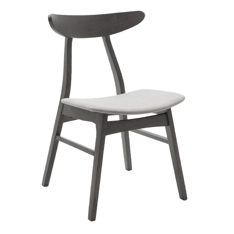 Tραπεζαρία Benson - Orlean σετ 5τμχ rustic grey - ύφασμα γκρι 80x80x75εκ