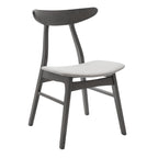 Tραπεζαρία Benson - Orlean σετ 5τμχ rustic grey - ύφασμα γκρι 80x80x75εκ