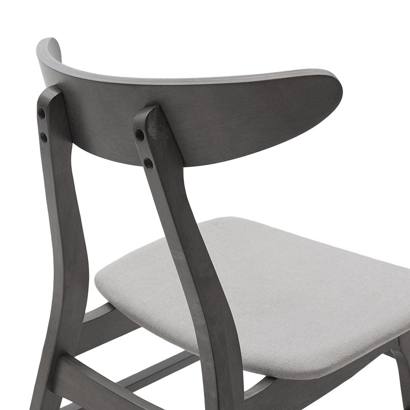 Tραπεζαρία Benson - Orlean σετ 5τμχ rustic grey - ύφασμα γκρι 80x80x75εκ