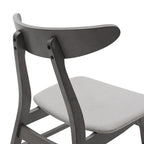 Tραπεζαρία Benson - Orlean σετ 5τμχ rustic grey - ύφασμα γκρι 80x80x75εκ