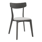 Tραπεζαρία Benson - Toto σετ 5τμχ rustic grey - ύφασμα grey 80x80x75εκ