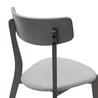 Tραπεζαρία Benson - Toto σετ 5τμχ rustic grey - ύφασμα grey 80x80x75εκ