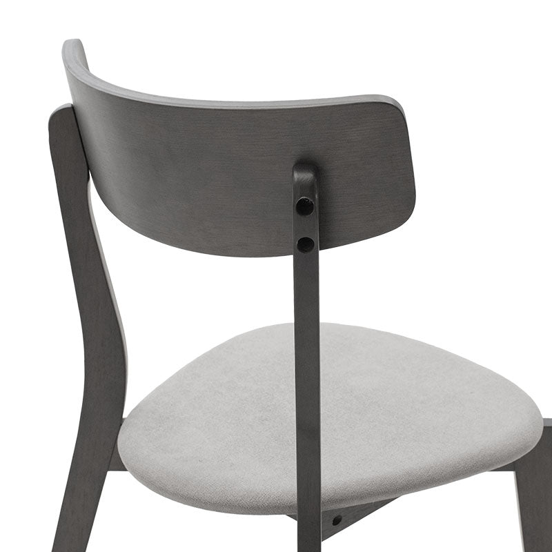 Tραπεζαρία Benson - Toto σετ 5τμχ rustic grey - ύφασμα grey 80x80x75εκ