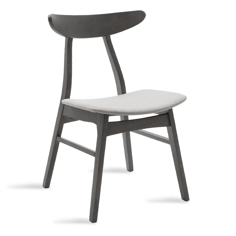 Tραπεζαρία Benson - Orlean σετ 5τμχ rustic grey-ύφασμα γκρι 120x75x75εκ