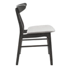 Tραπεζαρία Benson - Orlean σετ 5τμχ rustic grey-ύφασμα γκρι 120x75x75εκ