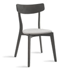 Tραπεζαρία Benson - Toto σετ 5τμχ rustic grey - ύφασμα γκρι 120x75x75εκ